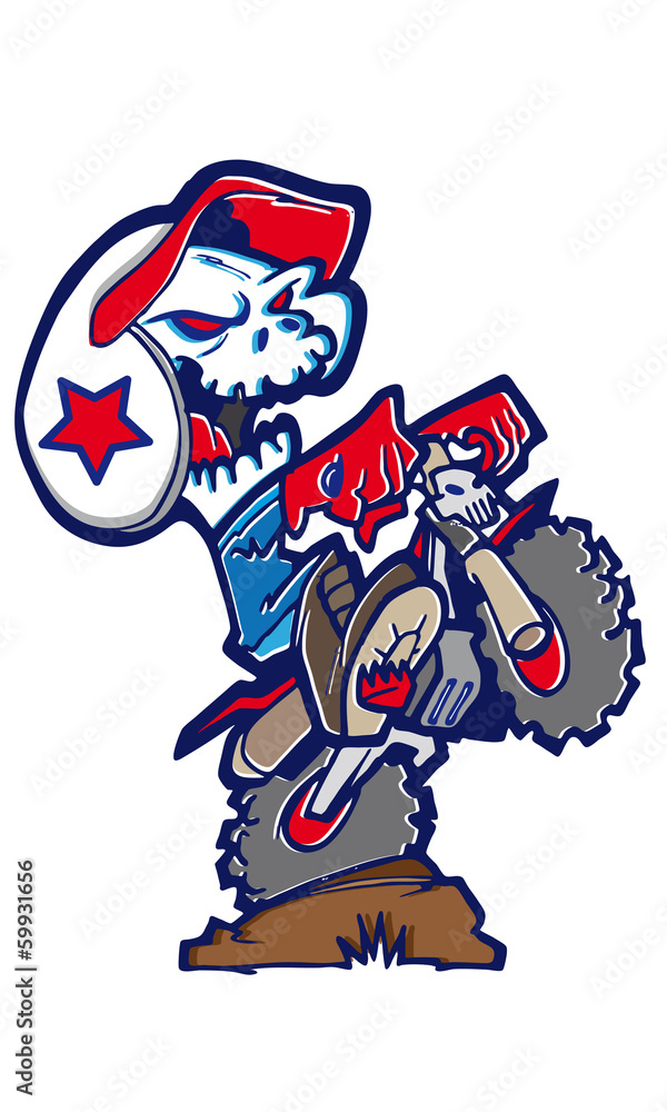 Naklejka premium dirt skull