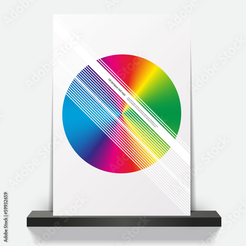 Abstract minimal style flyer / poster design template vector 