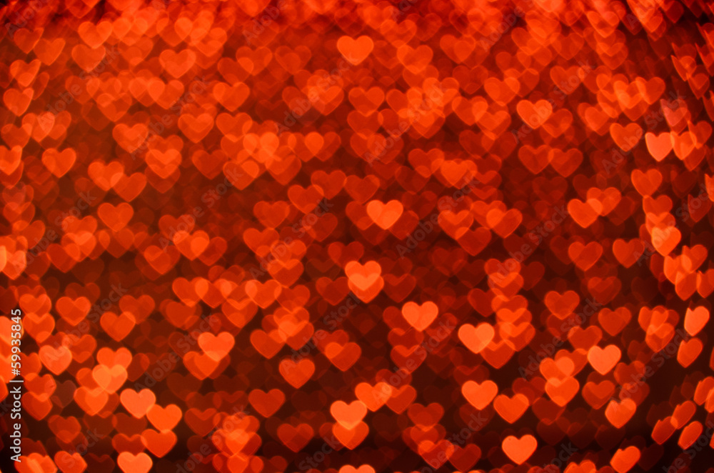 many small glowing red hearts many small glowing red hearts