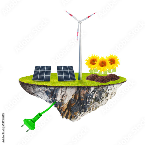 Sustainable development and renewable resoures concept. photo