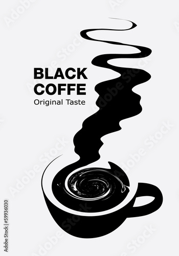 Black coffe vector illustration