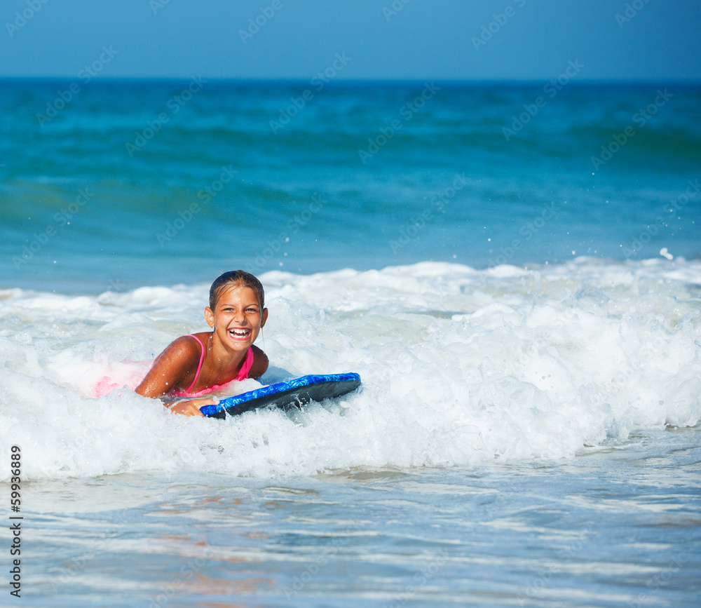 Summer vacation - surfer girl.