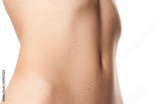 naked stomach of healthy young girl