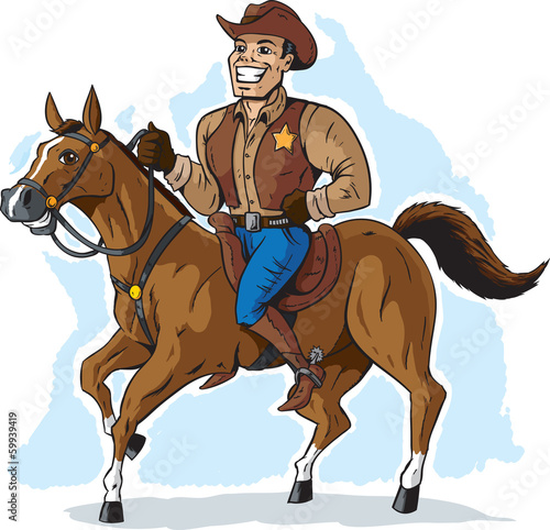 Cowboy on Horse