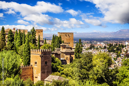 Ancient arabic fortress of Alhambra, Granada, Spain.