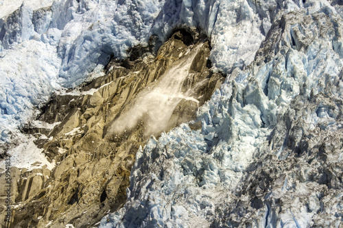 Avalanche in glacier bay