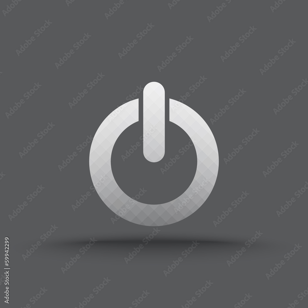 Vector of transparent power button icon on isolated background Vector of transparent power button icon on isolated background