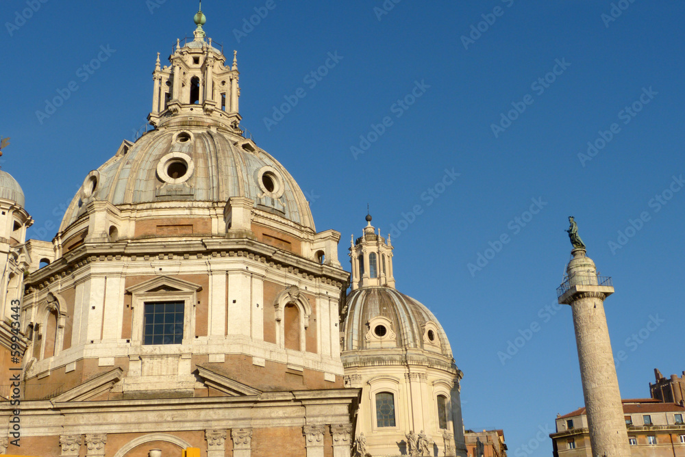 Churches of Rome and Trajan's Column - Rome - Italy