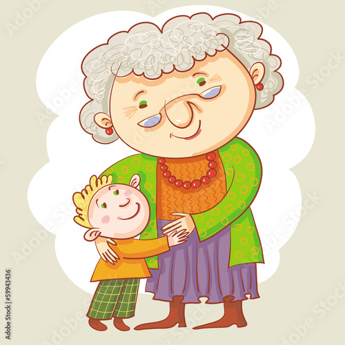 Grandma And Grandson.