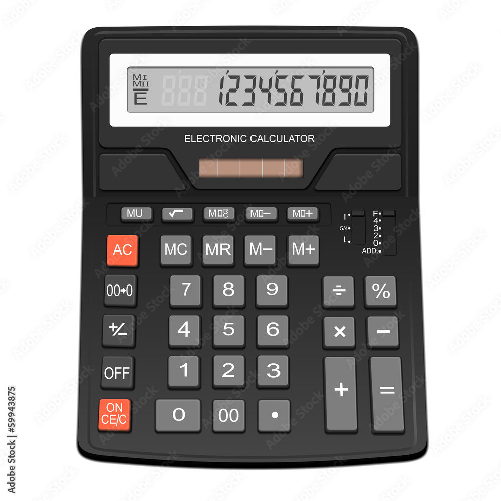Electronic calculator - isolated on white background Electronic calculator - isolated on white background