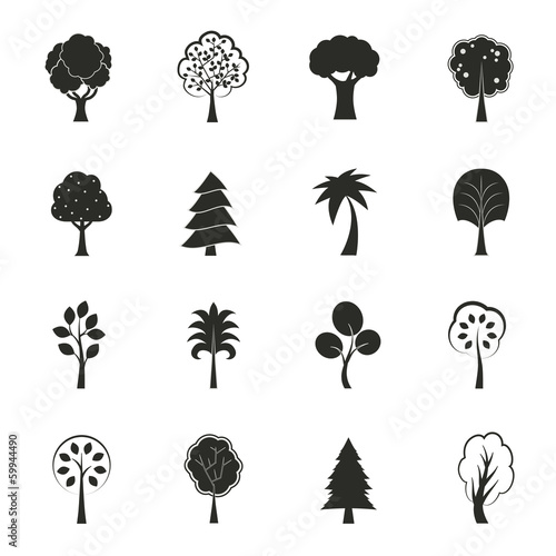 Abstract ecology growth icons set