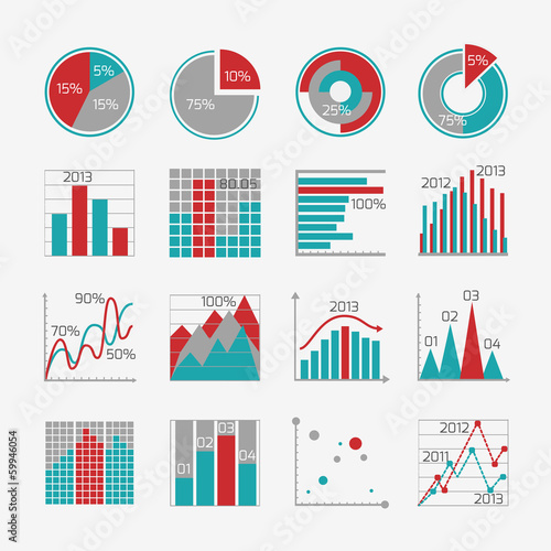 Infographic elements for business report