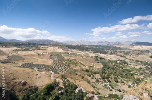 Andalusian countryside from Ronda town, Malaga, Spain © ihervas
