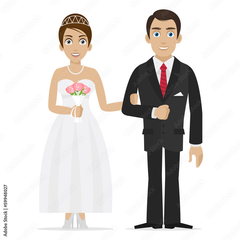 Groom and bride hold hands Groom and bride hold hands