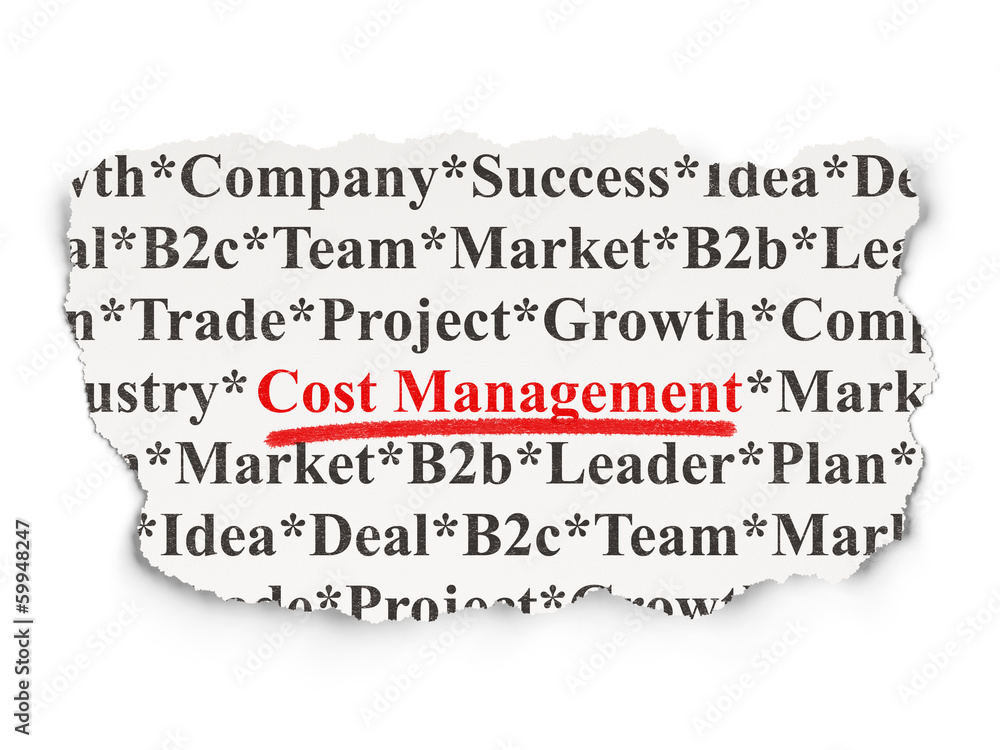 Finance concept: Cost Management on Paper background Finance concept: Cost Management on Paper background