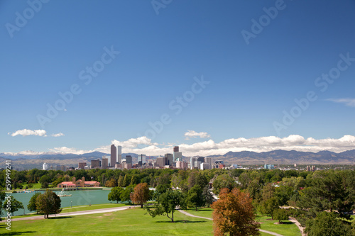 View on denver skylight in fall