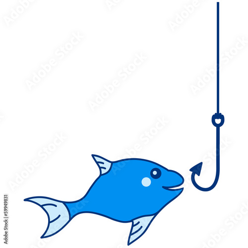 Cute Fish And Hook