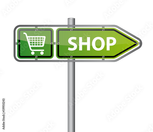 Shop Wegweiser Vektor