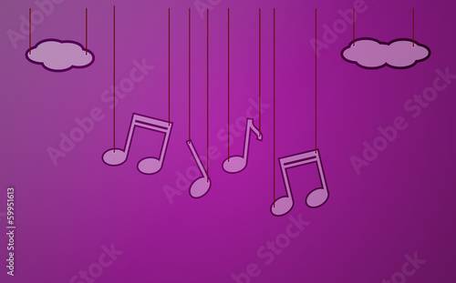 violet background with music