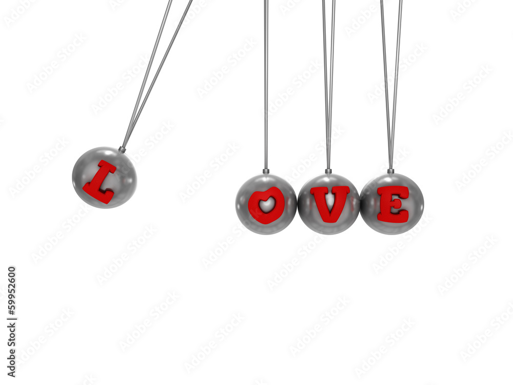 Red love momentum concept with clipping path Red love momentum concept with clipping path
