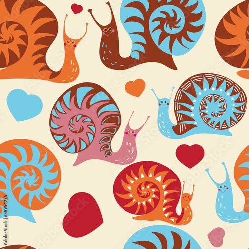 Seamless pattern "Snails"