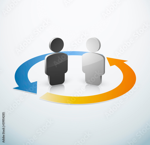 Obraz na płótnie Travail collaboration équipe w salonie