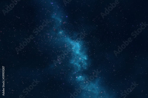 Night sky - Universe filled with stars, nebula and galaxy © pixel