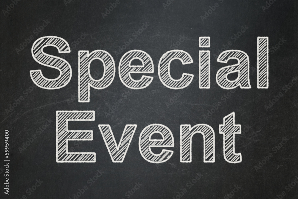 Obraz premium Finance concept: Special Event on chalkboard background