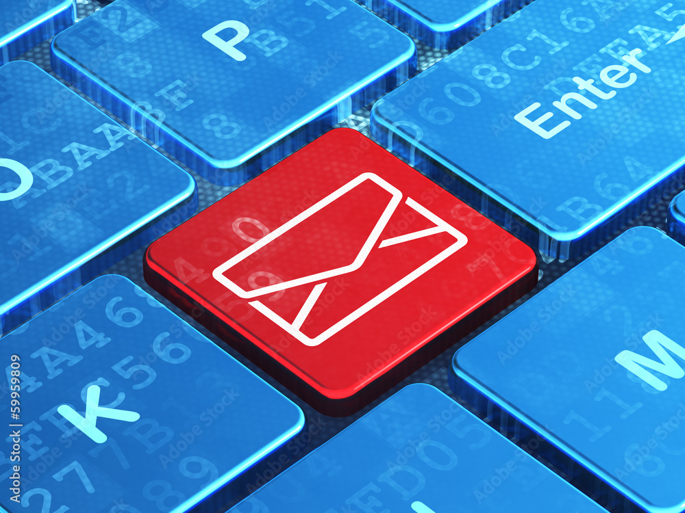 Finance concept: Email on computer keyboard background Finance concept: Email on computer keyboard background