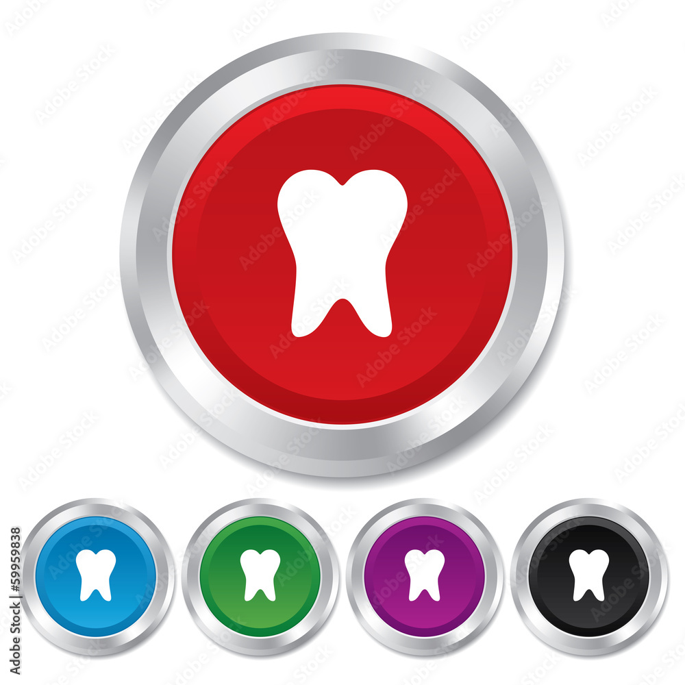 Tooth sign icon. Dental care symbol. Tooth sign icon. Dental care symbol.