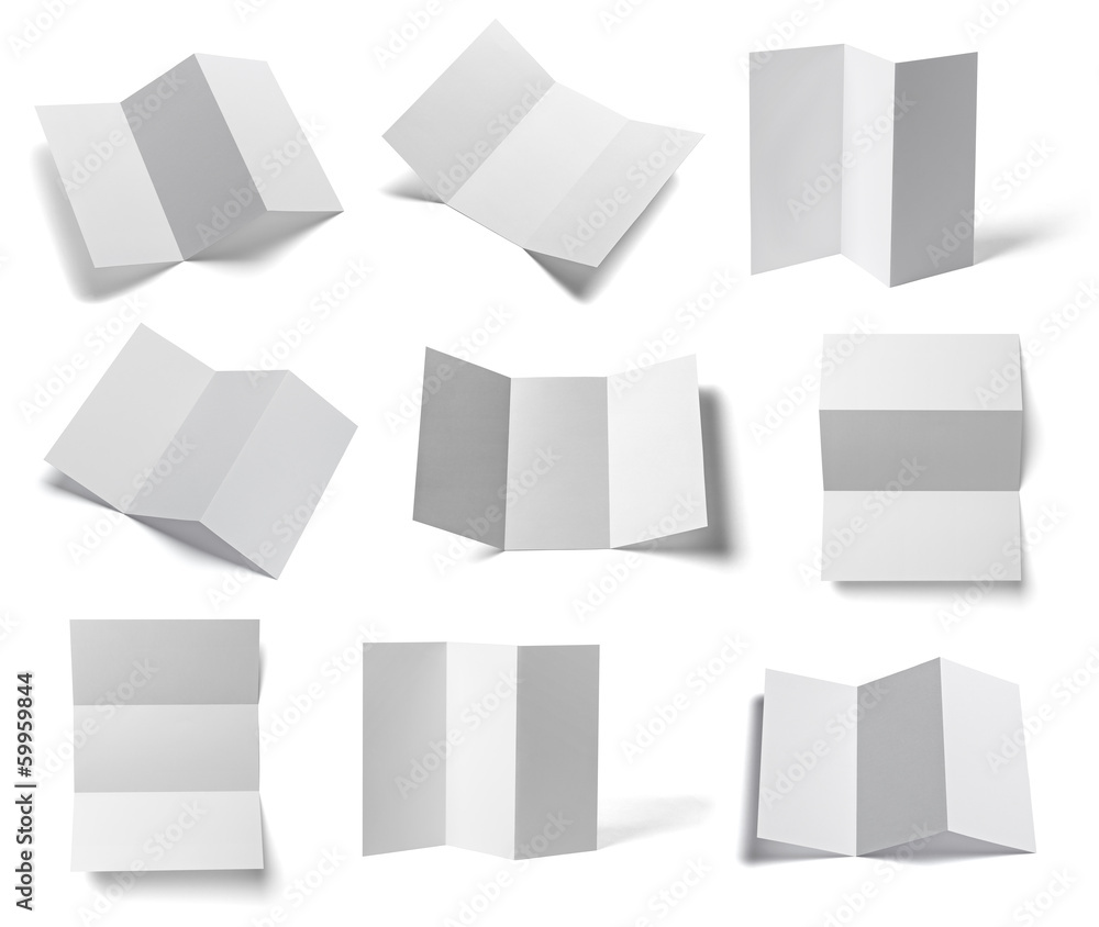 folded leaflet white blank paper template book folded leaflet white blank paper template book