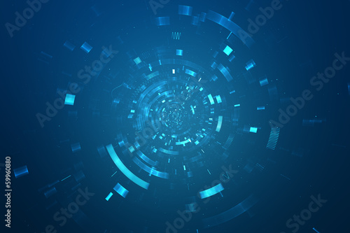 Abstract circular science fiction futuristic background