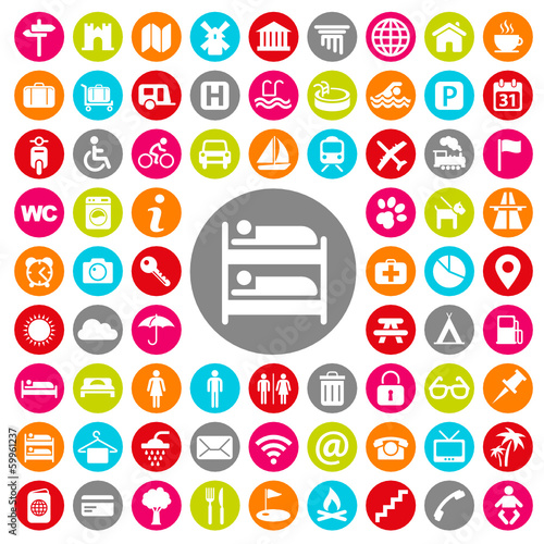 Icones, vacance et tourisme
