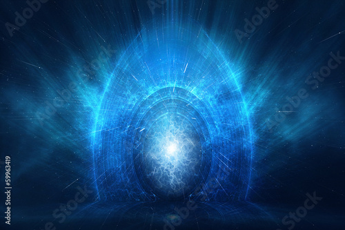 Time and space travel concept abstract background