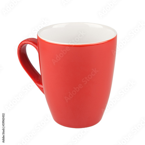 Red Cup on the white background (isolated)
