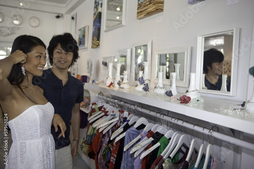 japanese couple shopping