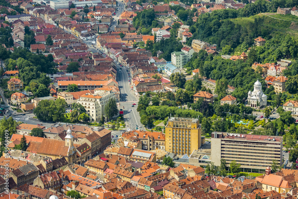 Brasov aerial view, Romania