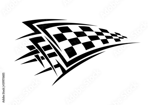 Tribal sport racing tattoo
