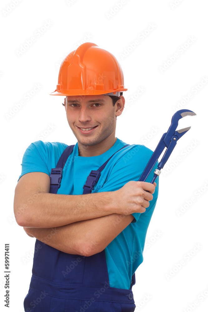 Builder with adjustable wrench Builder with adjustable wrench