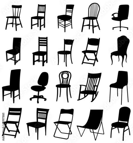 Sets of silhouette chair 2 photo