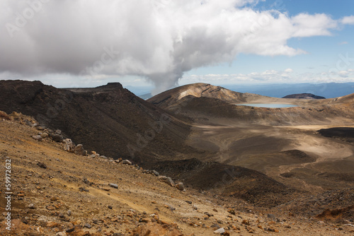 volcanic lake in Tongariro National Park
