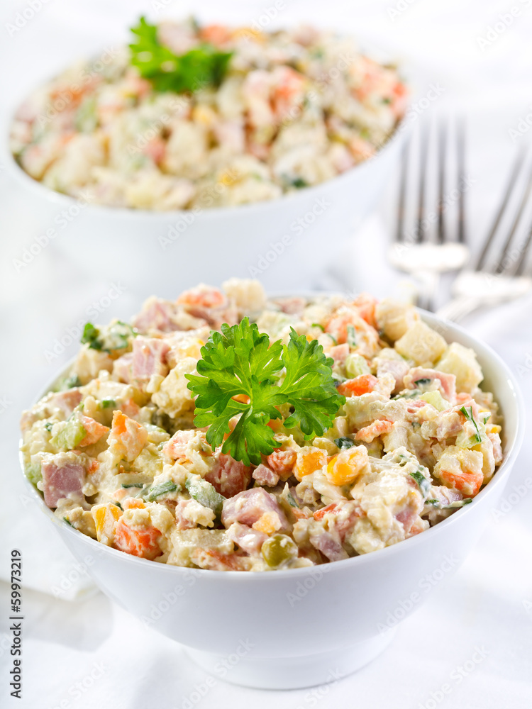 traditional russian salad traditional russian salad