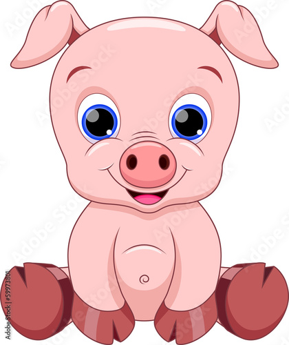 baby pig cartoon