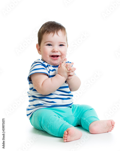 portrait of smiling baby bo...