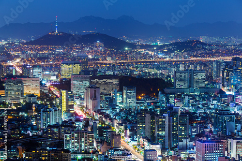 Downtown skyline of Seoul