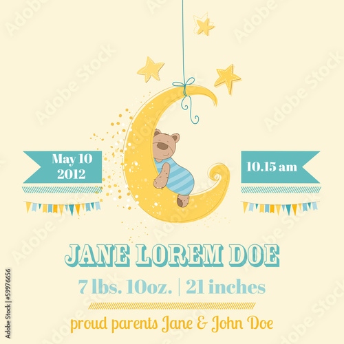 Baby Shower or Arrival Card - in vector