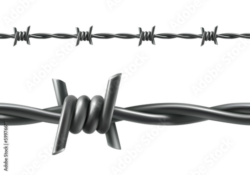 Barbed wire seamless vector