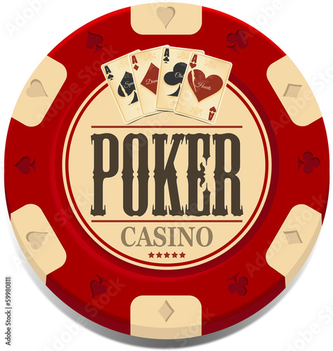 Retro poker chip