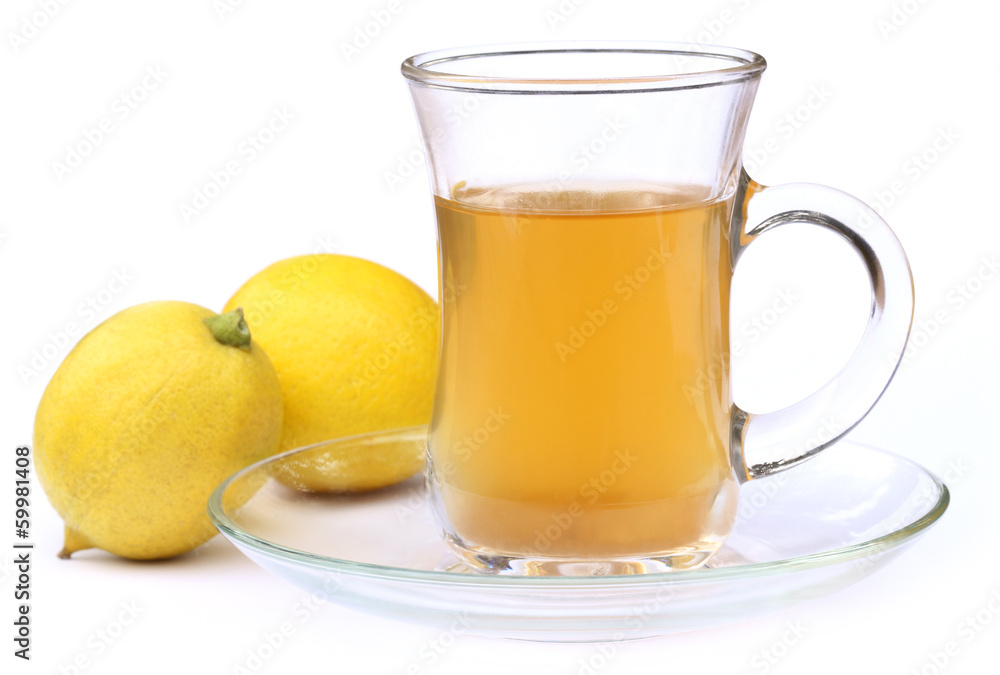 Cup of tea with whole lemon Cup of tea with whole lemon