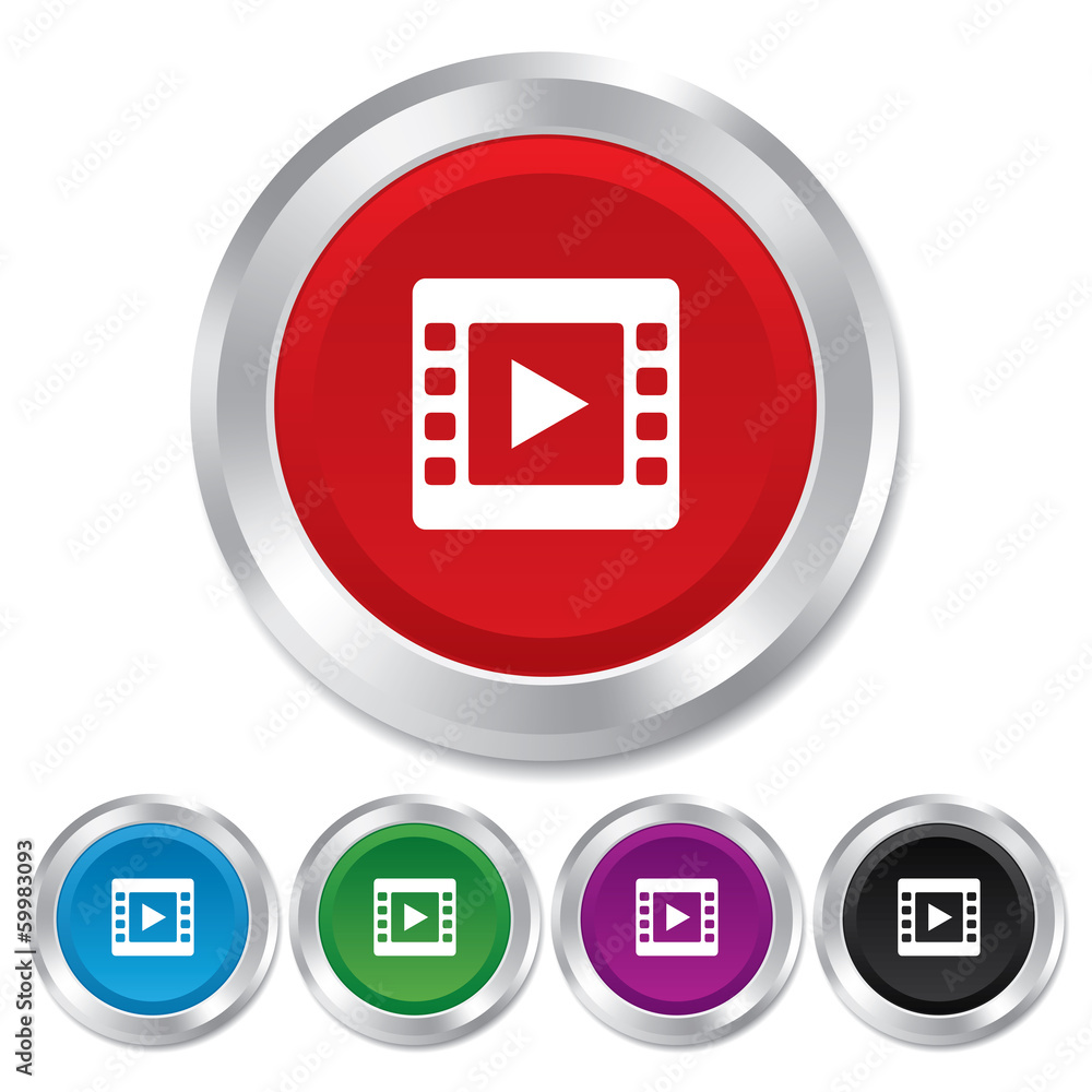 Video sign icon. Video frame symbol. Video sign icon. Video frame symbol.